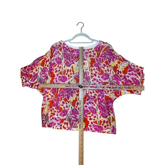 Lauren Ralph Lauren Blouse Top Women's PL Multicolor Floral Crew Neck Pullover - Picture 6 of 6